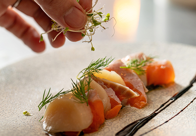 カルパッチョ盛付け